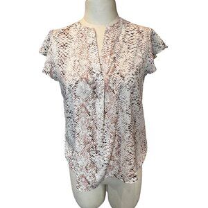 CALVIN KLEIN short sleeve blouse Size Small EUC